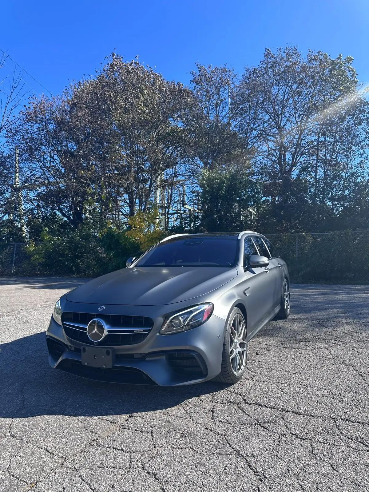 2019 Mercedes-Benz E-Class E63SAMG, front three quarter view
